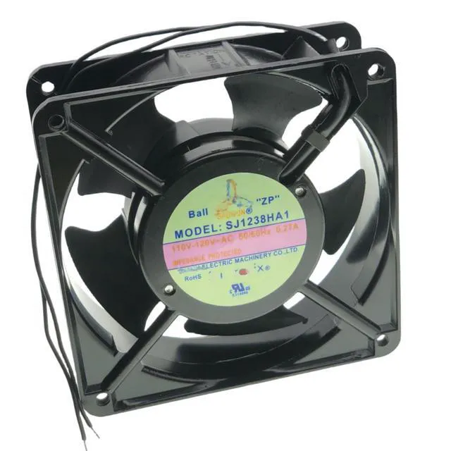 Alt view image 7 of 7 - for Suntronix SJ1238HA1 Axial Fan, AC 110V~120V 0.27A 50-60Hz,2-Wire Ball Cabinet Cooling Fan Size:120X120X38mm.