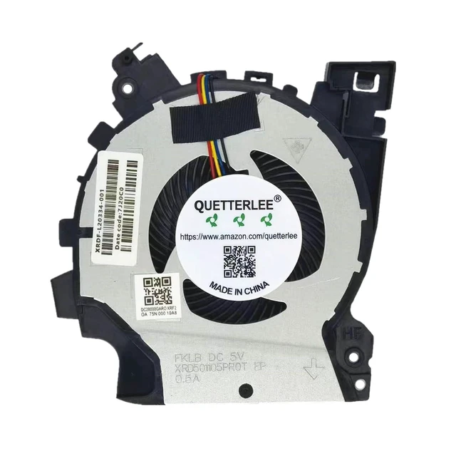 Alt view image 3 of 4 - Replacement New Laptop CPU GPU Cooling Fan for HP ZHAN99-65 G1 TPN-C134 ZBOOK 15v G5 Series L25223-001 L25224-001 DFS501105PR0T FKKB DFS481305MC0T FKKC Fan