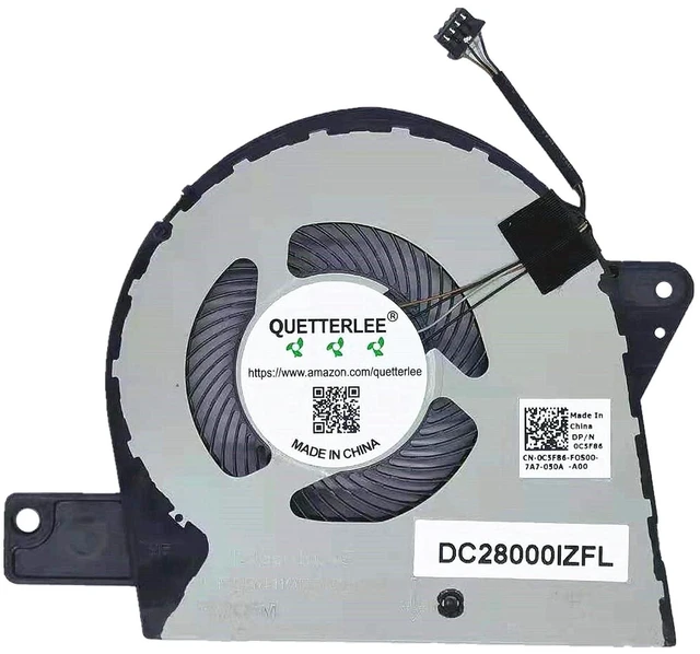 Main image of Replacement New Laptop CPU Cooling Fan for DELL Latitude 5580 E5580 Series 0C5F86 eg50060s1-c330-s9a dc28000IZFL DFS541105FC0T FJ68 DC5V 0.5A Fan
