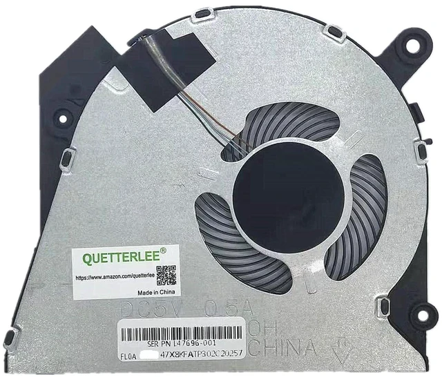 Alt view image 2 of 2 - Replacement New Laptop CPU Cooling Fan for HP ProBook 450 G6 450G6 450 G7 455R G6 455R G7 455G6 455G7 ZHAN 66 PRO 15 G2 G3 HSN-Q16C HSN-Q17C-5 Series L47696-001 FL0A DC 5V 0.5A Fan