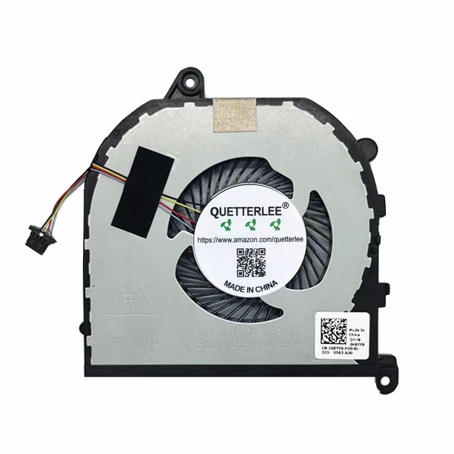 Alt view image 3 of 4 - Replacement New Laptop CPU+GPU Cooling Fan for Dell XPS 15 9570 7590 XPS15-9570 Precision 5540 5530 M5530 M5540 Series DFS501105PR0T FKCH DFS501105PQ0T FJ6J 008YY9 0TK9J1 Fan