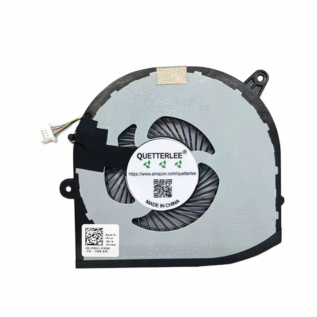 Alt view image 4 of 4 - Replacement New Laptop CPU+GPU Cooling Fan for Dell XPS 15 9570 7590 XPS15-9570 Precision 5540 5530 M5530 M5540 Series DFS501105PR0T FKCH DFS501105PQ0T FJ6J 008YY9 0TK9J1 Fan