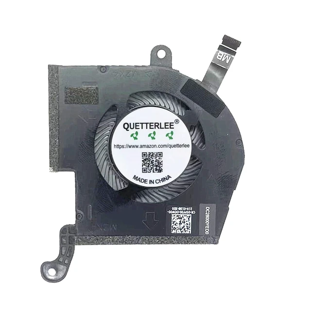 Alt view image 5 of 6 - Replacement New Laptop CPU + GPU Cooling Fan for DELL Alienware Dell Alienware X14 R1 RTX3050 9-Needle Series 0198CH 05PF30 ND75C85-21F10 ND75C86-21F11 DC28000YFD0 DC28000YED0 DC05V 0.80A Fan
