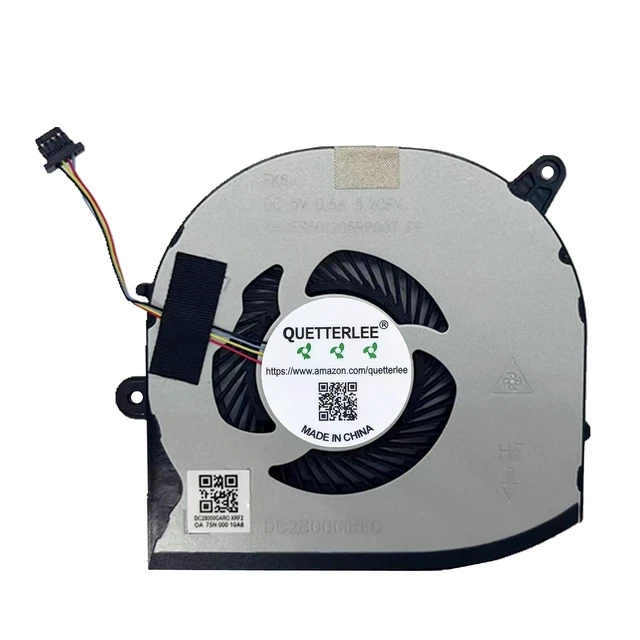 Alt view image 5 of 6 - Replacement New Laptop CPU+GPU Cooling Fan for DELL XPS 15 9560 Precision 5520 Series 0VJ2HC 0TK9J1 DFS501105PROT FJ6P DFS501105PQ0T FJ6J DC5V Fan