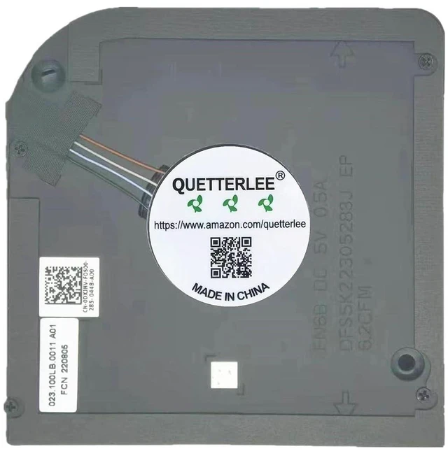 Main image of Replacement New Laptop CPU Cooling Fan for DELL Latitude 15 5520 Precision 3560 Series 0DXJNV DFS5K22305283J FN6B EG50050S1-CH00-S9A DC5V 0.50A Fan