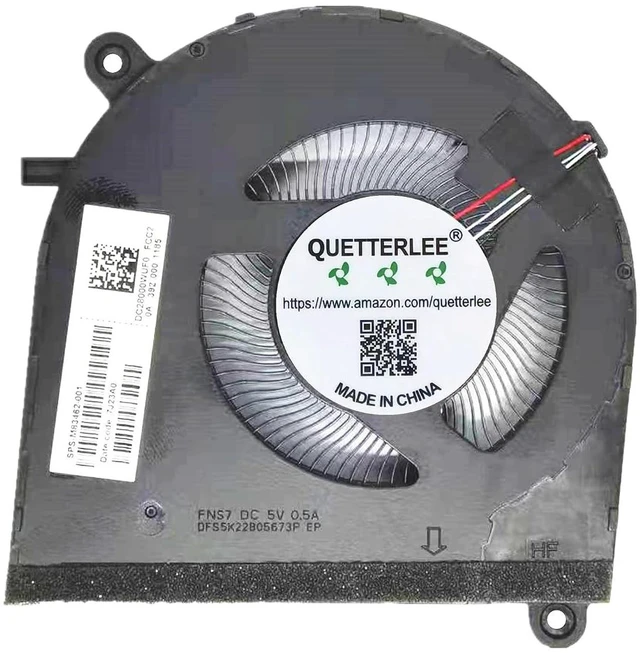 Alt view image 3 of 4 - New Laptop CPU+GPU Cooling Fan for HP Spectre x360 16 INCH 2-in-1 16-F 16T-F 16-F1013DX 16-F0023DX 16-f0013dx Series M83462-001 7J23A0 7J23B0 DFS5K22B05673P FNS7 DFS5K22B05673Q FNS8 Fan