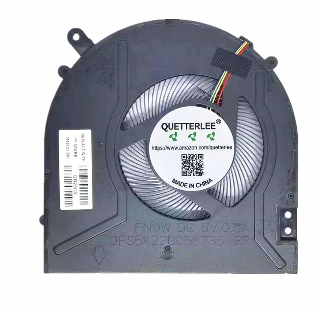 Main image of Replacement New Laptop CPU Cooling Fan for HP Pavilion 15-ER 15T-ER 15-ER0125OD 15-ER1047NR 15-ER0225OD 15-ER0097NR TPN-W147 Series M45131-001 DFS5K22B056735 FN9W DC5V 0.5A Fan