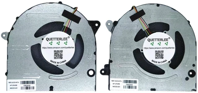 Alt view image 2 of 4 - New Laptop CPU and GPU Independent Graphics Card Cooling Fan for HP BookPro 16-AB 16T-AB TPN-W161 Series N63220-001 DFSCK22105182B FQWN DFSCK22105182B FQWM DC 12V 1.0A Fan