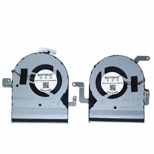 Alt view image 2 of 4 - New Laptop CPU and GPU Cooling Fan for ASUS N580 M580VD-EB54 M580GD M580V N580GD N580GD-DB74 N580VD NX580V NX580VD X580 X580VD Series DFS501105PR0T FJNK DFS501105PQ0T FJNL DC5V Fan