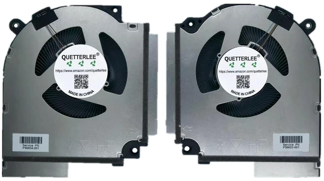 Alt view image 2 of 4 - New Laptop CPU+GPU Cooling Fan for HP OMEN 16-AM 16-am0195ng 16-am0174ng 16-am0173ng 16-am0172ng 16-am0176ng TPN-Q304 Q305 Series P56604-001 P56603-001 EG75091S1-C671-S9A EG75091S1-C661-S9A DC12V Fan
