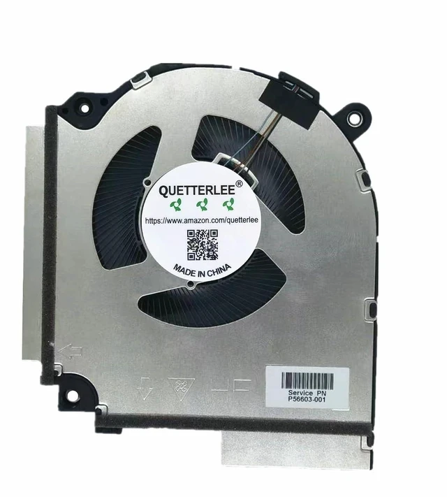 Alt view image 4 of 4 - New Laptop CPU+GPU Cooling Fan for HP OMEN 16-AM 16-am0195ng 16-am0174ng 16-am0173ng 16-am0172ng 16-am0176ng TPN-Q304 Q305 Series P56604-001 P56603-001 EG75091S1-C671-S9A EG75091S1-C661-S9A DC12V Fan