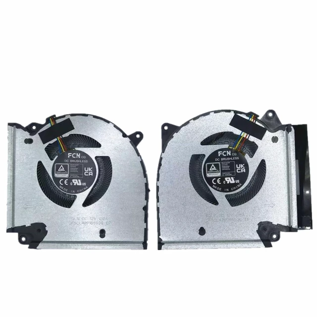 Alt view image 2 of 4 - New Laptop CPU and GPU Cooling Fan for ASUS G713PV G713P G713PU G713PI Series 13NR0C50P02011 13NR0C50P01011 FQLN FQLP DFSCL42P16593Q DC 12V Fan