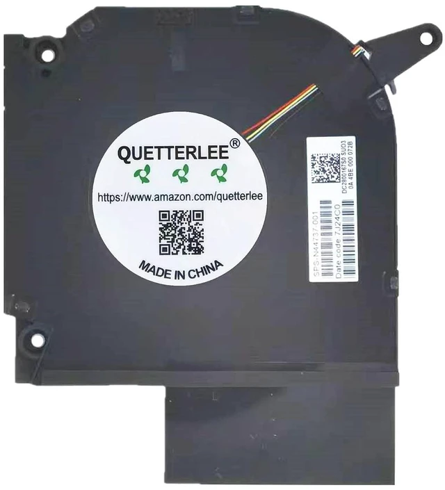 Alt view image 4 of 4 - New Laptop CPU + GPU Cooling Fan for HP OMEN 9 Plus 16-U 16-WF 16-XF TPN-C167 TPN-C168 Series EG75071S1-C300-S9A EG75071S1-C310-S9A N44737-001 DC 12V Fan