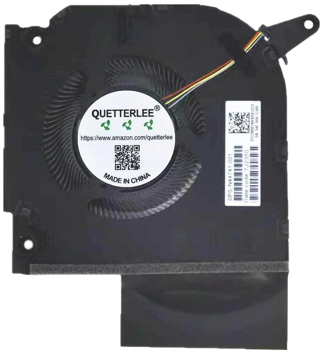 Alt view image 4 of 4 - New Laptop CPU + GPU Cooling Fan for HP OMEN 9 Plus 16-U 16-WF 16-XF TPN-C167 TPN-C168 Series N44741-001 MG75090V1-C460-S9A MG75090V1-C450-S9A DC 5V Fan