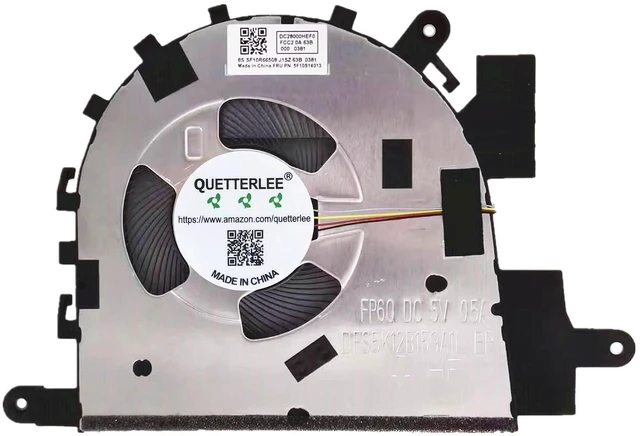 Main image of New Laptop CPU Cooling Fan for Lenovo IdeaPad 1 15IAU7 IdeaPad 1 15ALC7 IdeaPad 1 15IRU7 82R4 Series 5F10S14012 5F10S14013 DFS5K12B159A1L FP6Q DC28000HEF0 FCC2 DC5V Fan