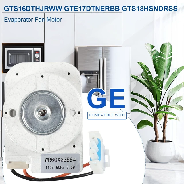 Alt view image 2 of 6 - GTS16DTHJRWW GTE17DTNERBB GTS18HSNDRSS Refrigerator Evaporator Fan Motor for GE GTS18HGNDRWW GTS16DTHMRWW GTE16GSHMRSS GTS17KBSARWW GTS18GTHJRWW GTE17GSNDRSS GTE17GSNERSS GTS18GSNDRSS GTE16GSHMRSS