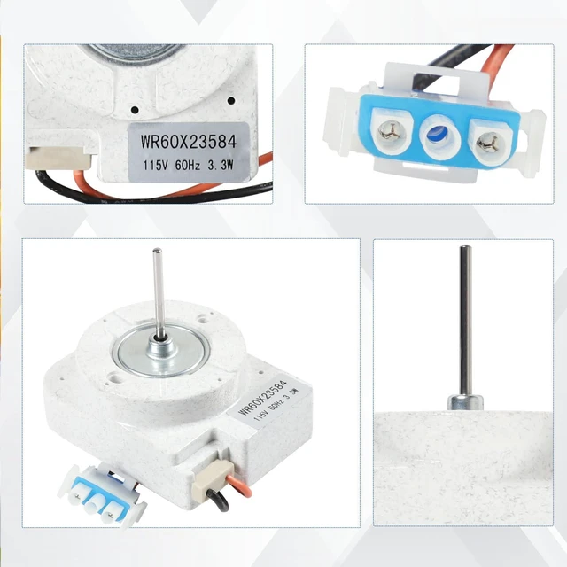 Alt view image 5 of 6 - GTS16DTHJRWW GTE17DTNERBB GTS18HSNDRSS Refrigerator Evaporator Fan Motor for GE GTS18HGNDRWW GTS16DTHMRWW GTE16GSHMRSS GTS17KBSARWW GTS18GTHJRWW GTE17GSNDRSS GTE17GSNERSS GTS18GSNDRSS GTE16GSHMRSS