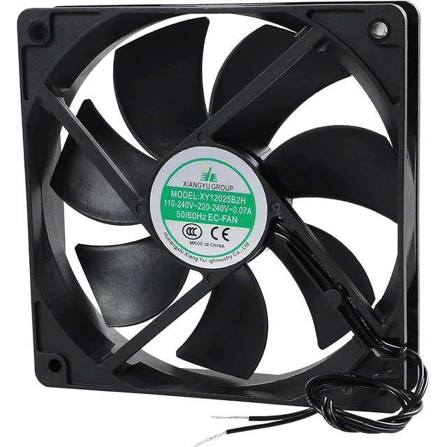Main image of XY12025B2H EC 12025 Cooling Fan, XY-12025B2H 110-240V~220-240V 0.07A Boosting High Air Volume Cabinet Case Fan Replacement Parts, 50/60Hz, Size: 120×120×25mm (1)