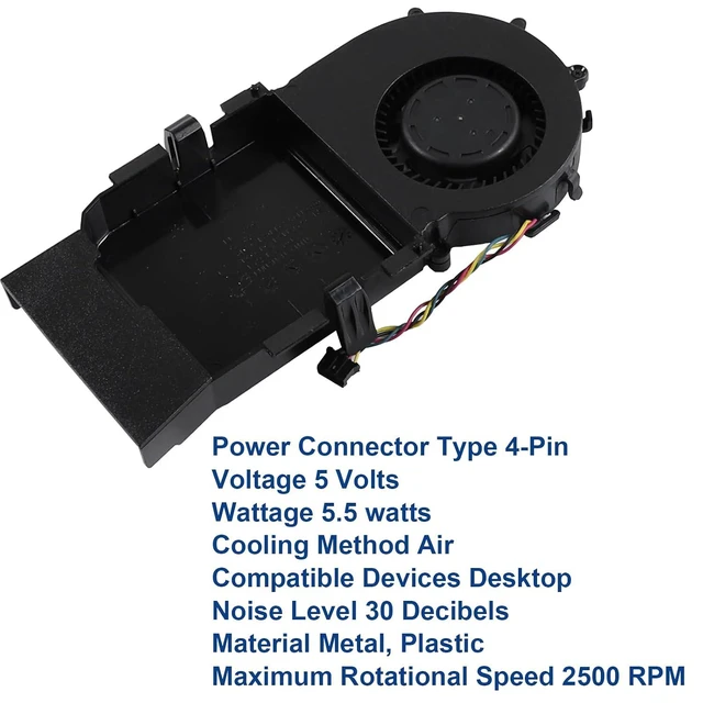 Alt view image 5 of 6 - CPU Cooling Fan for Dell Optiplex 3020M 3040M 3060M 7040M 7050M 7060M 7070M