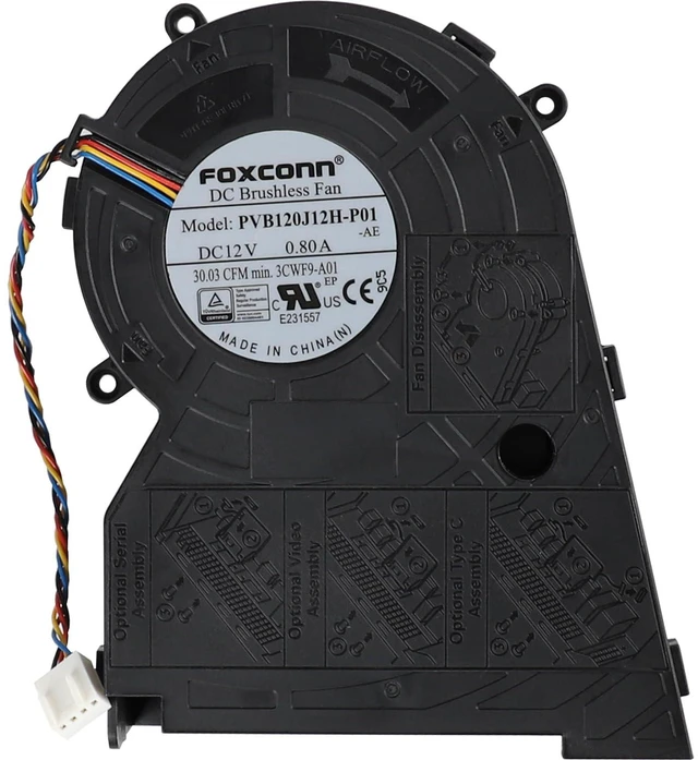 Alt view image 3 of 6 - 65W CPU Cooling Fan Fit for Dell Optiplex SFF 7090 7080 7070 7050 7060 5090 5080 5070 5060 3090 3080 3070 3060 3050 3000 5000 7000 7050 7010 Tower Desktop, 03CWF9 0KGWT4 3CWF9-A01 71G3K 7D86K 48J9V