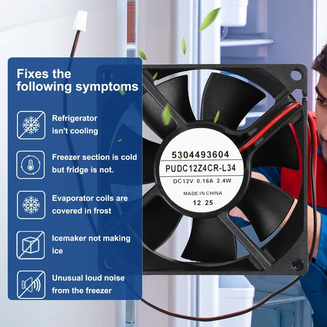 Alt view image 5 of 6 - 5304493604 242119401 Refrigerator Condenser Fan for Frigidaire Electrolux