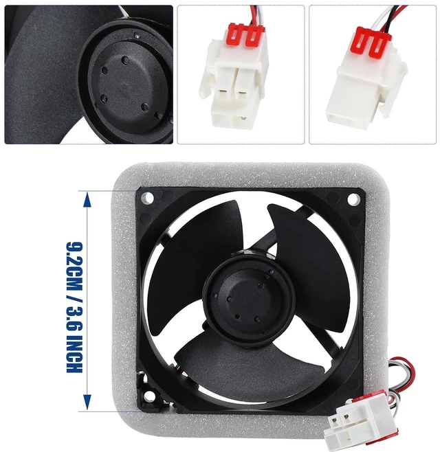 Alt view image 2 of 6 - Refrigerator Evaporator Fan Motor for Samsung RF28HFEDBSR/AA RF28HMEDBSR/AA RF28HDEDBSR/AA RF30HBEDBSR/AA RF30HDEDTSR/AA RF30KMEDBSG/AA RF30KMEDBSR/AA RF34H9960S4/AA RF34H9950S4/AA RF263BEAESG/AA