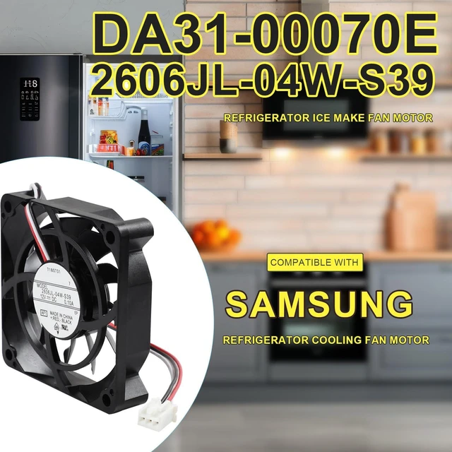 Alt view image 2 of 7 - DA31-00070E 2606JL-04W-S39 Refrigerator ice Make Fan Motor for Samsung