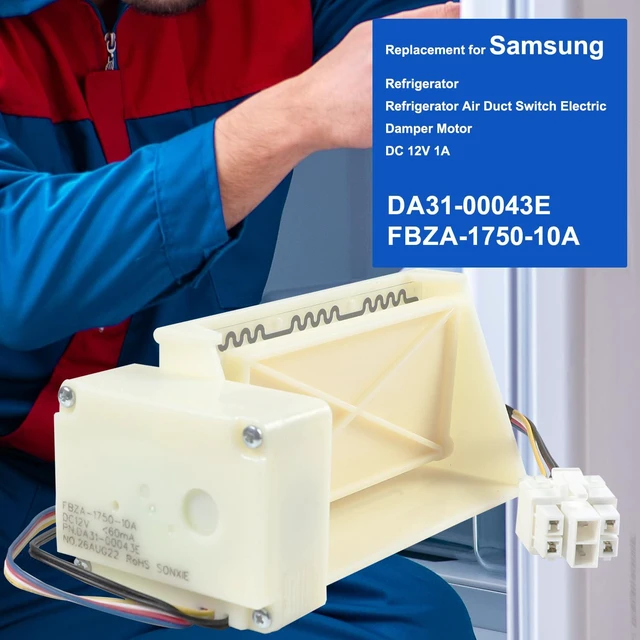 Alt view image 4 of 7 - DA31-00043E Refrigerator Air Duct Switch Electric Damper Motor for Samsung