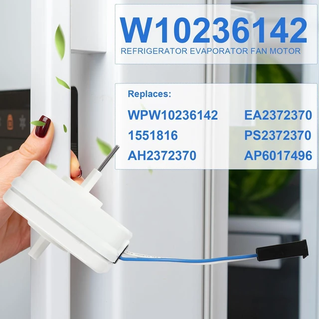 Alt view image 5 of 7 - W10236142 WPW10236142 Refrigerator Evaporator Fan Motor for Whirlp Maytag