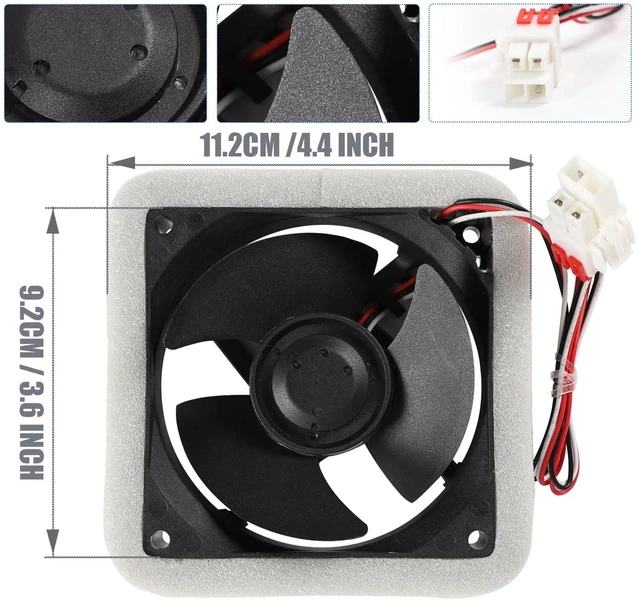 Alt view image 2 of 7 - Refrigerator Evaporator Fan Motor for Samsung RF30HBEDBSR/AA RF28R7351SR/AA RF28R7551SG/AA RF28R7551SR/AA RF4267HARS/XAA RF28R6301SR RF28R6201SR RF28R6301SR RF28R7201SG RF28HFPDBSR RF29A9071SR