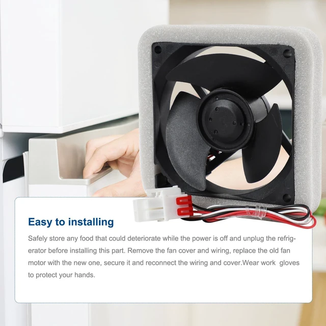 Alt view image 4 of 7 - Refrigerator Evaporator Fan Motor for Samsung RF30HBEDBSR/AA RF28R7351SR/AA RF28R7551SG/AA RF28R7551SR/AA RF4267HARS/XAA RF28R6301SR RF28R6201SR RF28R6301SR RF28R7201SG RF28HFPDBSR RF29A9071SR