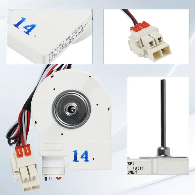 Alt view image 5 of 6 - DA31-00146J DREP5020LD Refrigerator Evaporator Fan Motor for Samsung