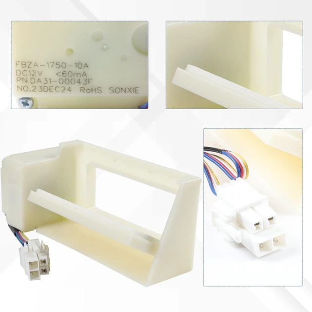 Alt view image 2 of 7 - DA31-00043F Refrigerator Air Duct Switch Electric Damper Motor for Samsung