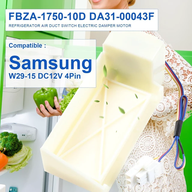 Alt view image 3 of 7 - DA31-00043F Refrigerator Air Duct Switch Electric Damper Motor for Samsung