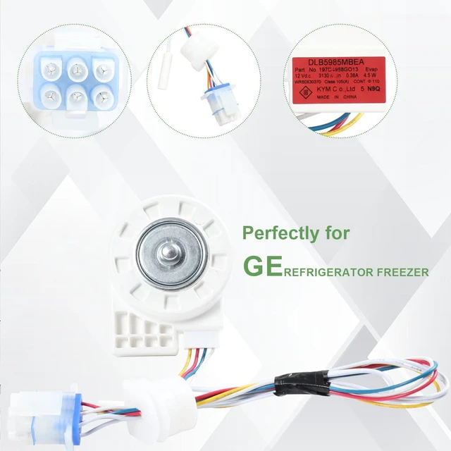 Alt view image 5 of 5 - DLB5985MBEA Refrigerator Evaporator Fan Motor for GE 197D4968GO13