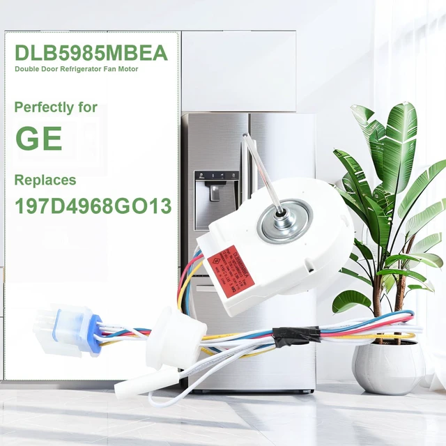 Alt view image 2 of 5 - DLB5985MBEA Refrigerator Evaporator Fan Motor for GE 197D4968GO13