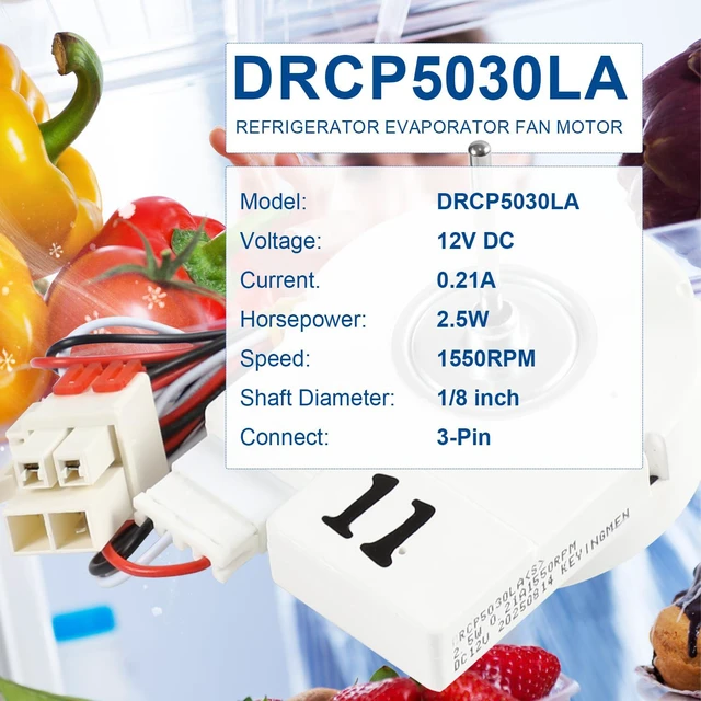 Alt view image 3 of 7 - DA31-00146B DRCP5030LA Refrigerator Evaporator Fan Motor Fit for Samsung