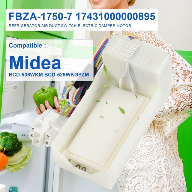 Alt view image 2 of 7 - FBZA-1750-7 Refrigerator Air Duct Electric Damper for Midea BCD-536WKM