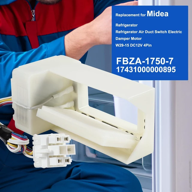 Alt view image 4 of 7 - FBZA-1750-7 Refrigerator Air Duct Electric Damper for Midea BCD-536WKM