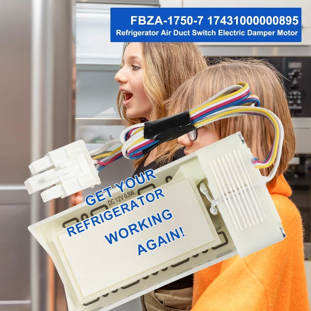 Alt view image 7 of 7 - FBZA-1750-7 Refrigerator Air Duct Electric Damper for Midea BCD-536WKM