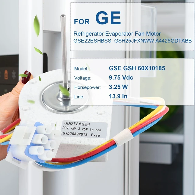 Alt view image 3 of 7 - WR60X10185R GSE22ESHCSS GSH25JSTASS Evaporator Fan Motor for GE
