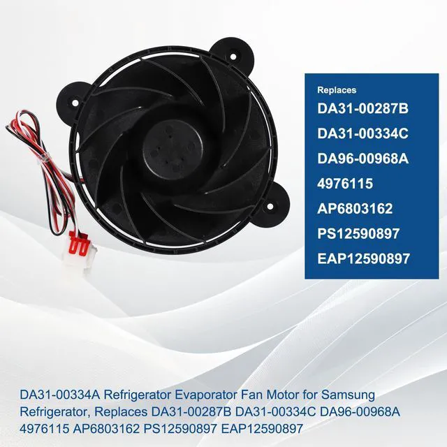 Alt view image 3 of 7 - DA31-00334A DA31-00334C Refrigerator Evaporator Fan Motor for Samsung