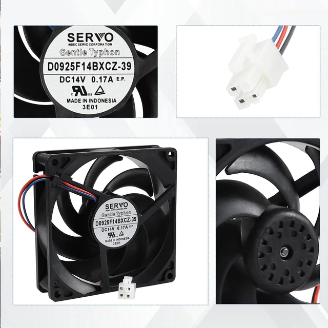 Alt view image 5 of 6 - W10633627 Refrigerator Evaporator Fan Motor for Whirlpool Kitchen Aid