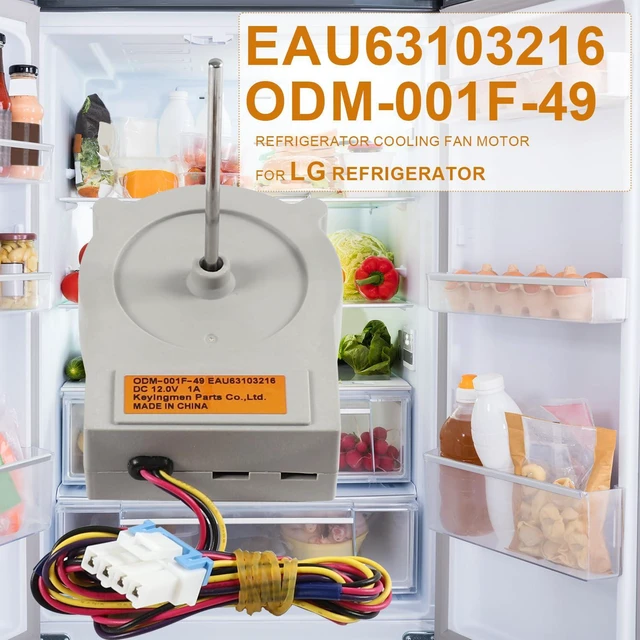 Alt view image 2 of 6 - EAU63103216 ODM-001F-49 Refrigerator Cooling Fan Motor for LG Fridge