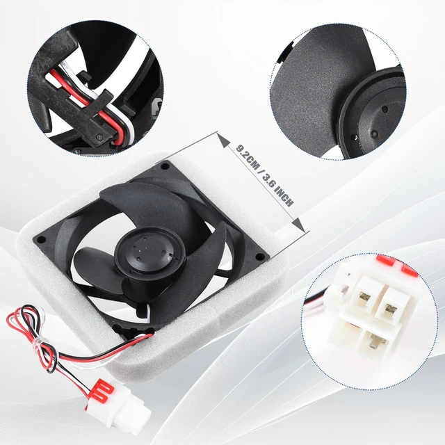 Alt view image 2 of 7 - Refrigerator Evaporator Fan Motor for Samsung RF28HFEDBSR RF28HMEDBSR RF28HDEDBSR RF28HFEDTSR RF263BEAESR RF28R7201SR RF26HFENDSR RF263BEAESG RF28R6241SR RF23HCEDBSR RF261BEAESG RF22KREDBSR