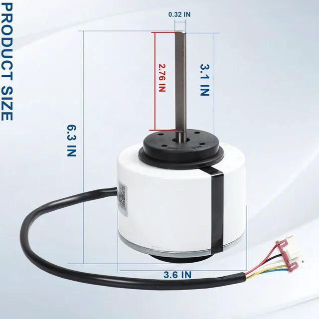Alt view image 2 of 6 - WZDK58-38G Air Conditioning Motor for Midea AC SIC-55CVL-F159-1