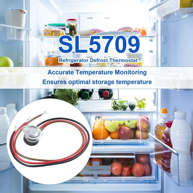Alt view image 2 of 6 - SL5709 5709L 4751C Refrigerator Defrost Thermostat for Supco Larkin Bohn