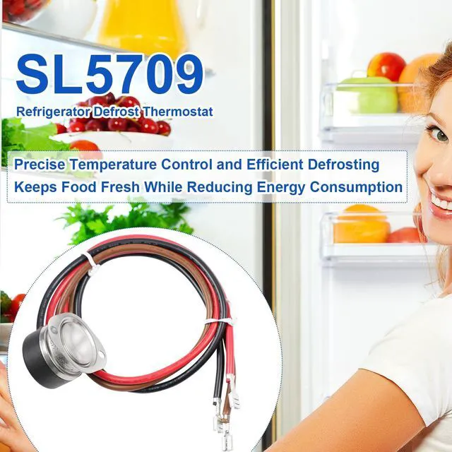 Alt view image 6 of 6 - SL5709 5709L 4751C Refrigerator Defrost Thermostat for Supco Larkin Bohn
