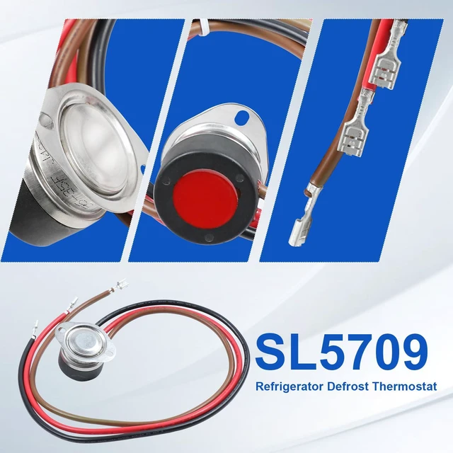 Alt view image 5 of 6 - SL5709 5709L 4751C Refrigerator Defrost Thermostat for Supco Larkin Bohn