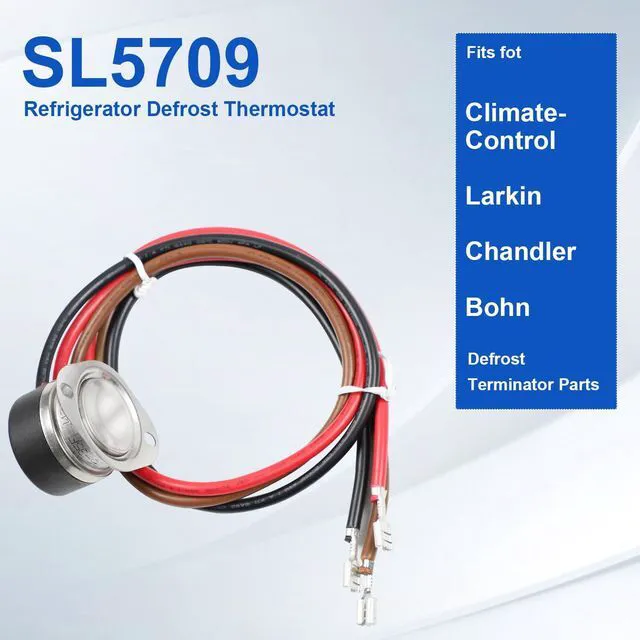 Alt view image 3 of 6 - SL5709 5709L 4751C Refrigerator Defrost Thermostat for Supco Larkin Bohn